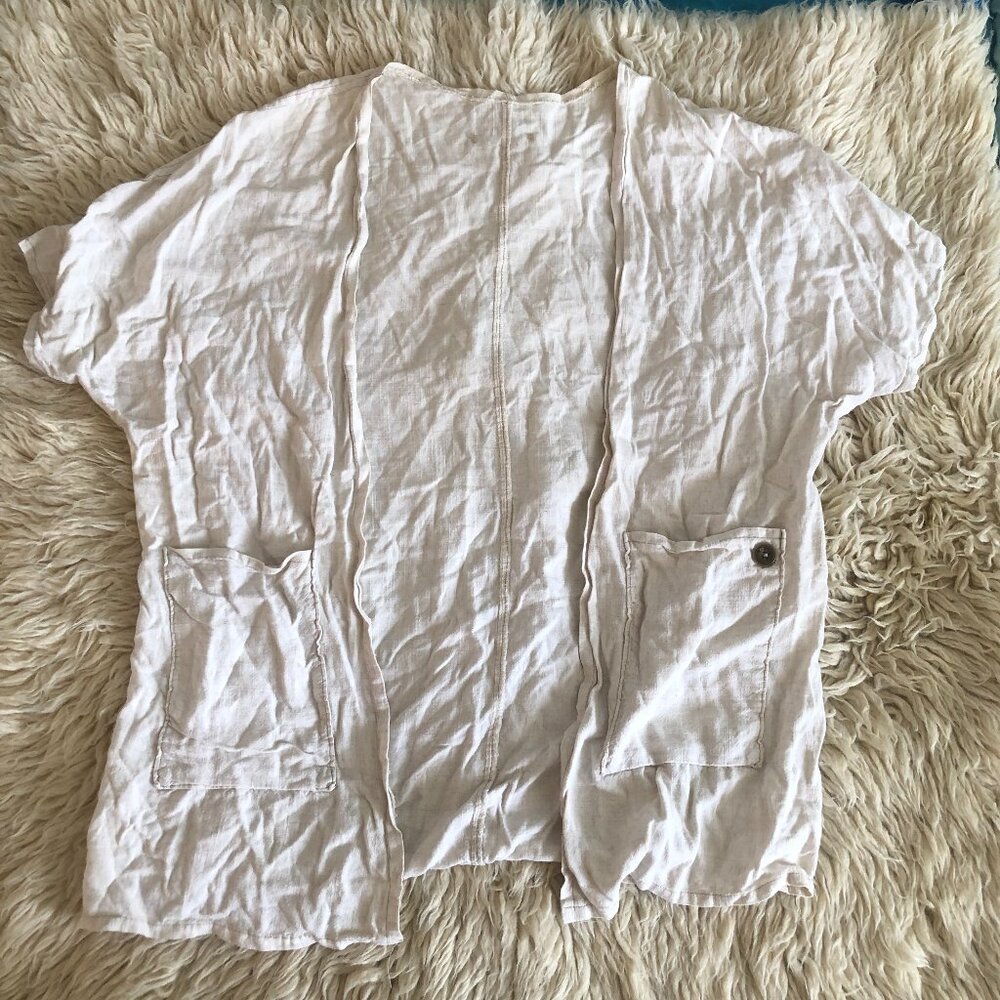 Linen Cotton Handmade Undyed Overshirt